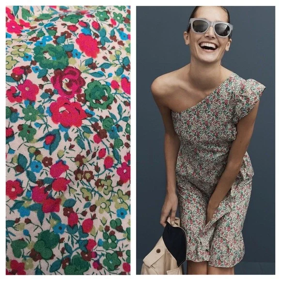 Crew Dresses J Crew X Liberty Of London Asymmetrical Ruffle